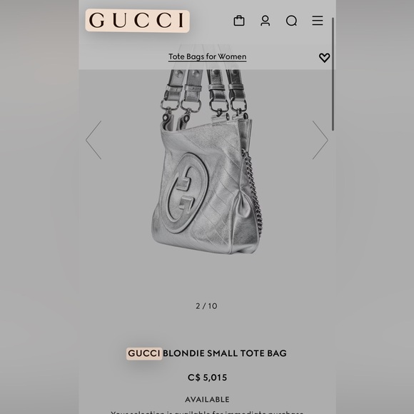 gucci blonde small tote bag. EXCELLENT NEW CONDITION. used once. - Picture 6 of 6